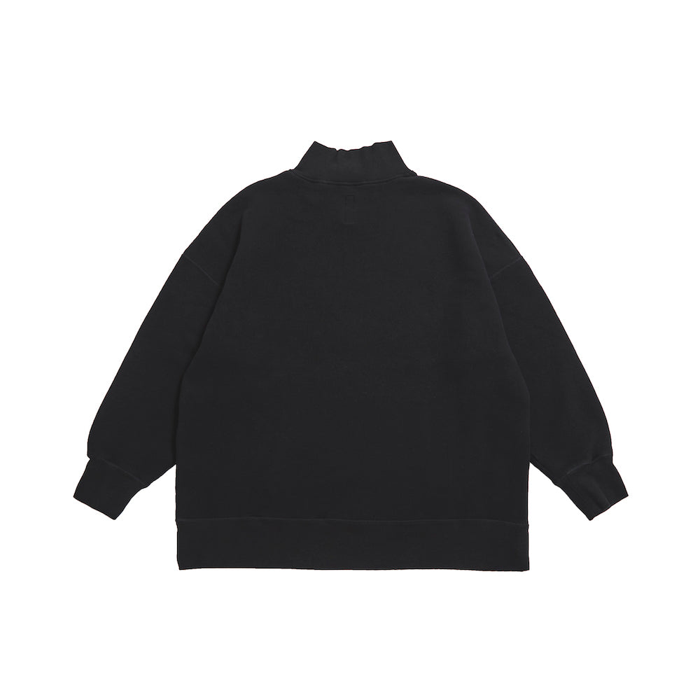 MARSHMALLOW HALF ZIP SWEAT（BLACK/ブラック）