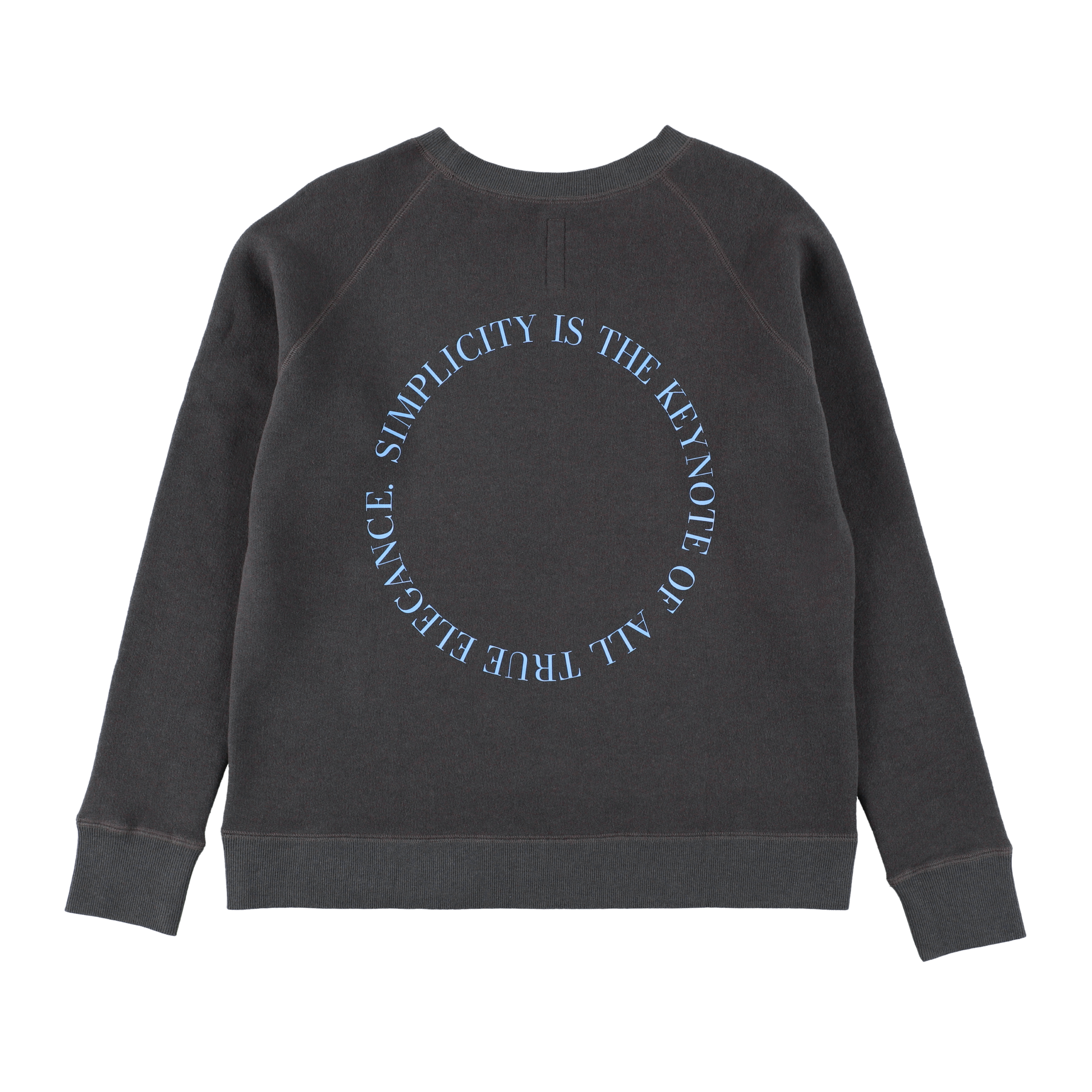 Marshmallow Crew Neck Sweat with Circle Logo（Gray/Sky blue Logo 