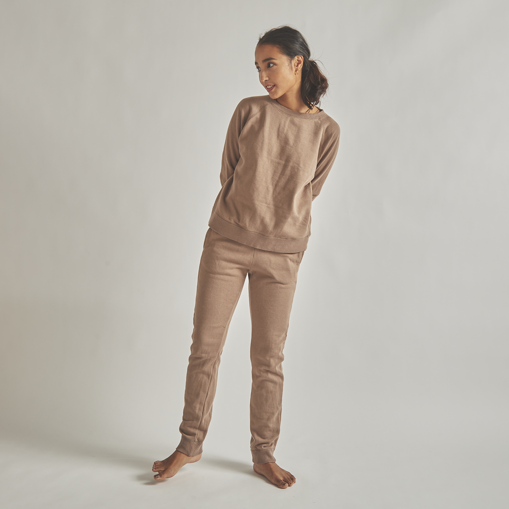 Organic Cotton French Terry Sweatpants（Brown / ブラウン）