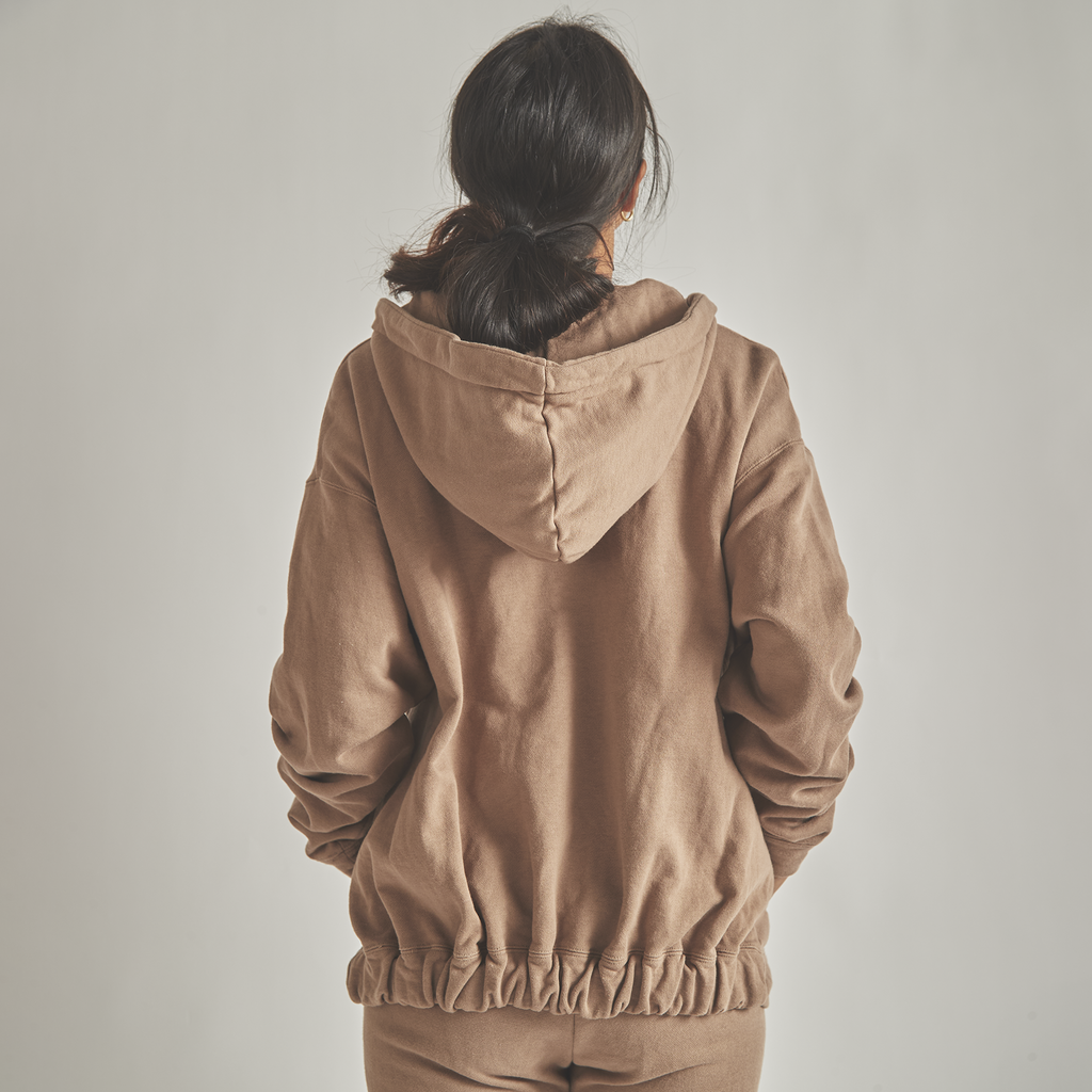 Organic Cotton French Terry Zip Hoodie（Brown / ブラウン）