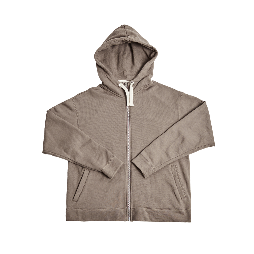 Organic Cotton French Terry Zip Hoodie（Brown / ブラウン）