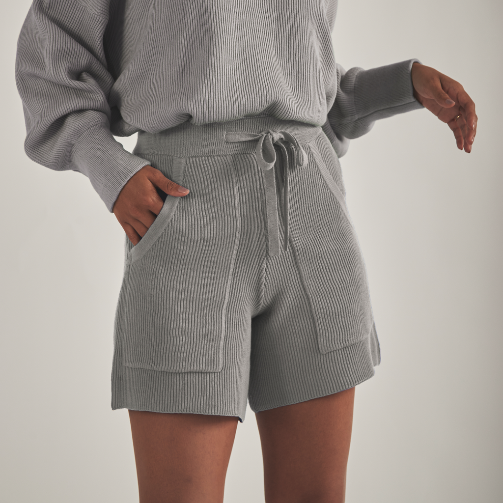 【先行受注】C.C.Knit Shorts for Y.K（Little Stone gray / ライトグレー）