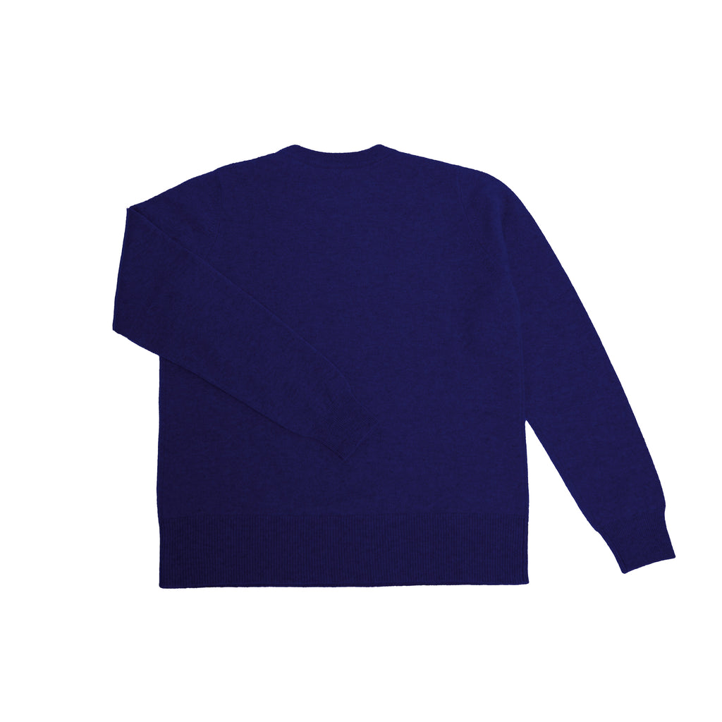 Cashmare100 Smooth Crew Neck Knit（Peacock Blue / ブルー）